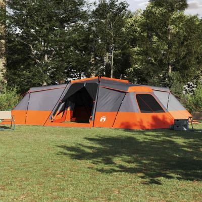 Gezinstent Grijs en oranje 833 x 585 x 216 cm Polyester