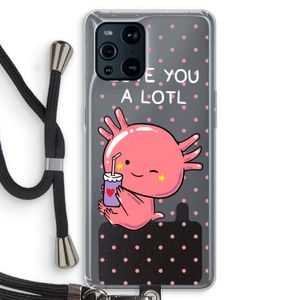 Love You A Lotl: Oppo Find X3 Pro Transparant Hoesje met koord