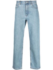 A.P.C. jean droit à effet délavé - Bleu
