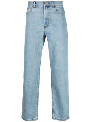 A.P.C. jean droit à effet délavé - Bleu
