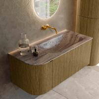 Badmeubel Mondiaz Kurve-Dlux | 105 cm | Meubelkleur Dusk | Wastafelkleur Oza | Solid surface | Wasbak rechter zijde spoelbak | Zonder kraangat(en) Badmeubel Mondiaz Kurve-Dlux | 105 cm | Meubelkleur Dusk | Wastafelkleur Oza | Solid surface | Wasbak rechter zijde spoelbak | Zonder kraangat(en)