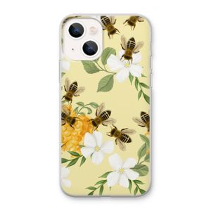 No flowers without bees: iPhone 13 mini Transparant Hoesje