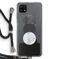 Marmeren cirkels: Samsung Galaxy A22 5G Transparant Hoesje met koord