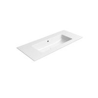 Keramiek Wastafel Zonder Kraan Gat Sapho Pura 102x46 cm Wit ExtraGlaze