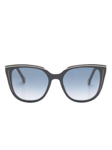 Carolina Herrera lunettes de soleil à monture papillon - Noir