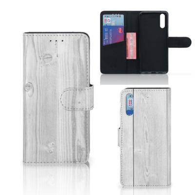 Huawei P20 | Book Style Case | White Wood