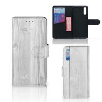 Huawei P20 | Book Style Case | White Wood