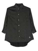 MM6 Maison Margiela Kids robe-chemise à rayures - Noir