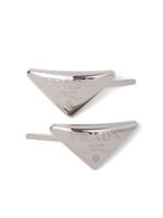 Prada lot de deux barrettes à logo triangle - Argent - thumbnail