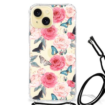 Apple iPhone 15 Case Butterfly Roses Apple iPhone 15 Case Butterfly Roses