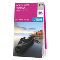 Wandelkaart - Topografische kaart 132 Landranger North West Norfolk, King's Lynn & Fakenham | Ordnance Survey