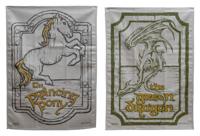 Lord of the Rings Tea Towel 2-Pack Green Dragon & Prancing Pony 69 cm
