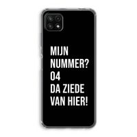 Da ziede van hier - Zwart: Samsung Galaxy A22 5G Transparant Hoesje