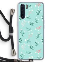 Small white flowers: Oppo A91 Transparant Hoesje met koord