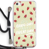 Don't forget to have a great day: iPhone 5 / 5S / SE Transparant Hoesje met koord