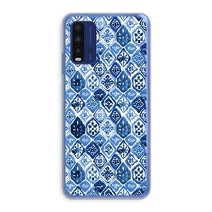 Blauw motief: Xiaomi Redmi 9T Transparant Hoesje