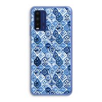 Blauw motief: Xiaomi Redmi 9T Transparant Hoesje