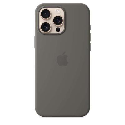 APPLE iPhone 16 Pro Max - Siliconen hoesje met MagSafe - Steengrijs