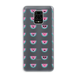 Smiley watermeloenprint: Xiaomi Redmi Note 9 Pro Transparant Hoesje