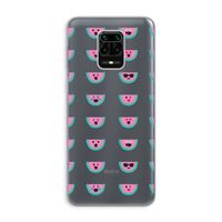 Smiley watermeloenprint: Xiaomi Redmi Note 9 Pro Transparant Hoesje