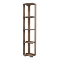 Homemania Boekenkast Nicol 33,6x25,8x153 cm walnootkleurig - thumbnail