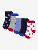 Set van 5 paar gemengde baby sokken PETIT BATEAU blauw