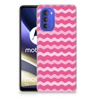 Motorola Moto G51 5G TPU bumper Waves Pink - thumbnail