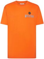 Philipp Plein t-shirt à en coton à imprimé tête de mort - Orange