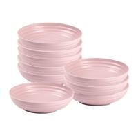 Plasticforte Soepkommen - 8x - D22 x H5.5 cm - oud roze - kunststof - onbreekbaar - servies