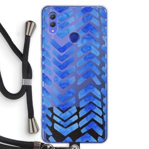Blauwe pijlen: Honor Note 10 Transparant Hoesje met koord