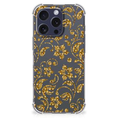 iPhone 16 Pro Max Case Gouden Bloemen