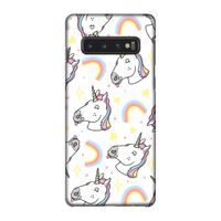 Rainbow Unicorn: Samsung Galaxy S10 4G Volledig Geprint Hoesje