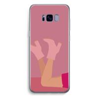Pink boots: Samsung Galaxy S8 Plus Transparant Hoesje