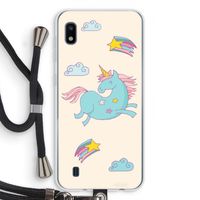 Vliegende eenhoorn: Samsung Galaxy A10 Transparant Hoesje met koord