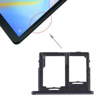SIM-kaart lade + micro SD-kaart lade voor Galaxy tab een 10 5 inch T595 (4G versie) (zwart)