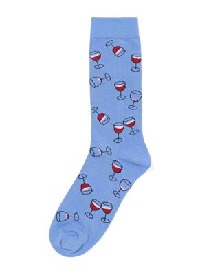 HEMA Sokken voor volwassenen 'toast to the host' blauw (blauw)