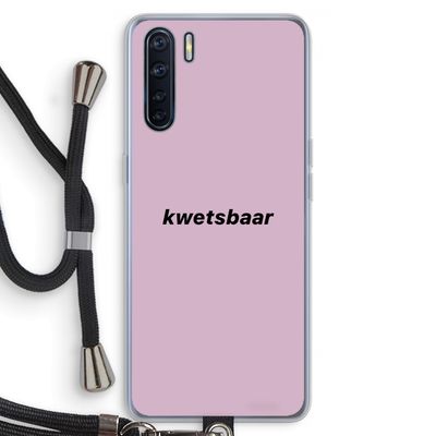 kwetsbaar: Oppo A91 Transparant Hoesje met koord