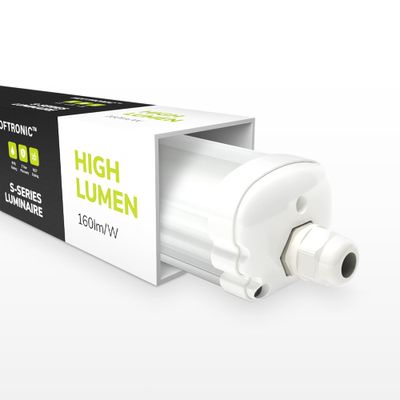 HOFTRONIC™ LED TL armatuur 150cm - IP65 Waterdicht - 32 Watt 5120 Lumen (160lm/W) - 4000K Neutraal wit - Koppelbaar - IK07 - S-Series Tri-Proof plafondverlichting