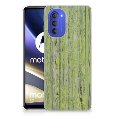 Motorola Moto G51 5G | Bumper Hoesje | Green Wood