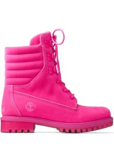 Jimmy Choo x Timberland bottines matelassées à lacets - Rose