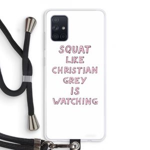 Christian Grey: Samsung Galaxy A71 Transparant Hoesje met koord
