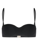 Dolce & Gabbana haut de bikini à plaque logo - Noir - thumbnail