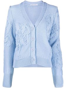 Cecilie Bahnsen cardigan Irma à col v - Bleu