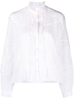 MARANT ÉTOILE chemise à effet de transparence - Blanc