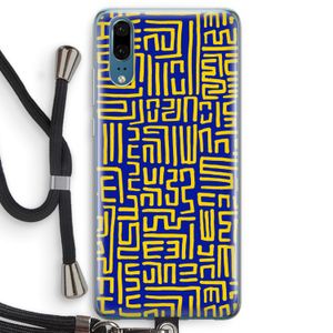 Majorelle Blue Print: Huawei P20 Transparant Hoesje met koord