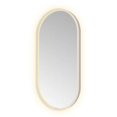 Spiegel Hotbath &MORE 80x40 cm LED-Verlichting Spiegelverwarming Ovaal RVS