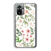 Botanical sweet flower heaven: Xiaomi Redmi Note 10S Transparant Hoesje