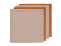 Hydrofiele Doek Small 70x70cm Bamboe Katoen - Caramel - 4 Stuks