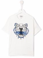 Kenzo Kids t-shirt à imprimé tête de tigre signature - Blanc