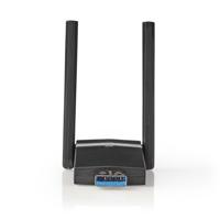 Nedis WSNWA1200BK Netwerkdongle Ac1200 Dual Band Zwart